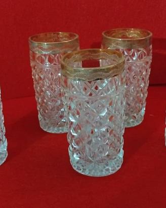 Set 6 Bicchieri Vintage in Cristallo Intagliato co