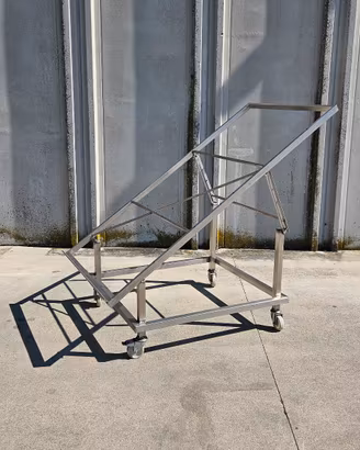 carrello in acciaio pieghevole con ruote