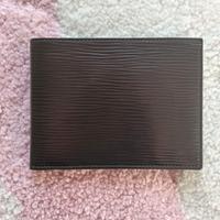 Portafoglio in pelle da uomo marrone testa di moro