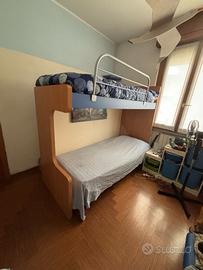 letto soppalco con scale a scomparsa