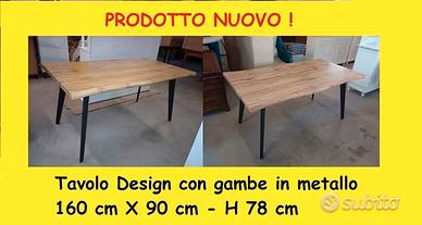 Tavolo Design con gambe in metallo  NUOVO