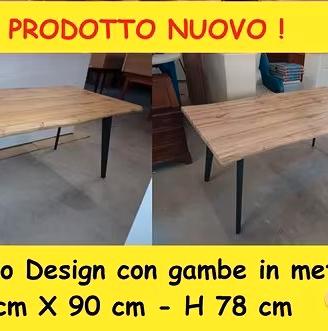 Tavolo Design con gambe in metallo  NUOVO