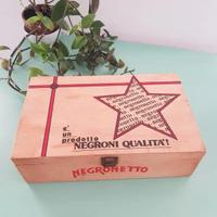 Cassetta in legno pubblicitaria Negronetto Negroni