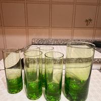 Set di 5 bicchieri piu caraffa vintage
