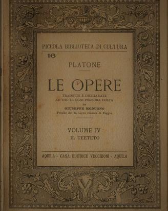 PLATONE LE OPERE - IL TEETETO