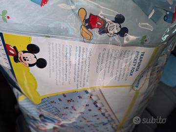 trapunta topolino e paracolpi e completo lenzuola