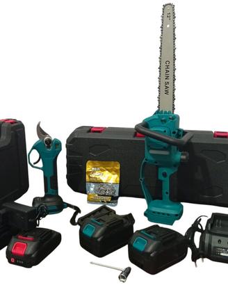 Motosega a batteria+Forbici potatura a batteria 