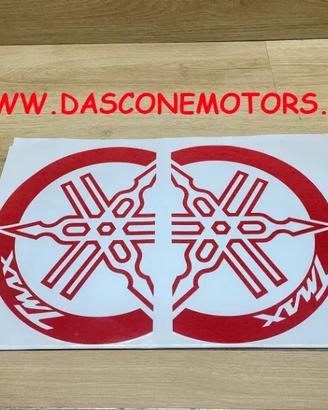 2 adesivi scudo tmax 500 530 560 ROSSO ROSSI