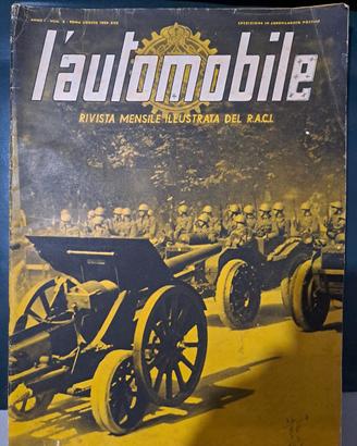 Rivista "L'automobile" R.A.C.I. Agosto 1939