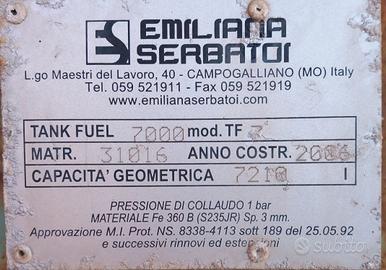 Serbatoio - Distributore mobile per gasolio 