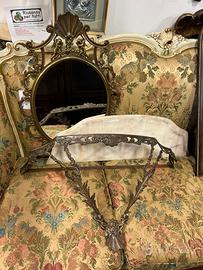Consolle in ottone con specchio