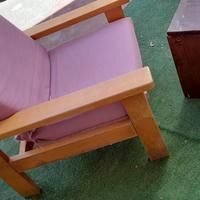 copppia poltrone legno x interno o esterni cuscin