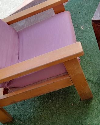 copppia poltrone legno x interno o esterni cuscin