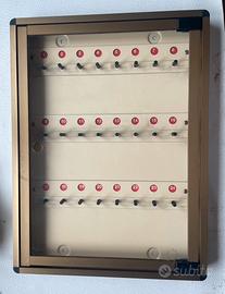 ALUBOX Bacheca Portachiavi Da Parete in Alluminio