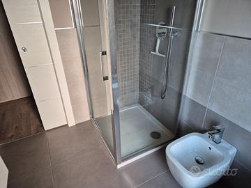 Box alluminio doccia 80x90 con vetro 6mm