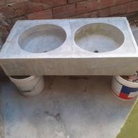 Acquaio Livornese Antico in marmo a 2 buche