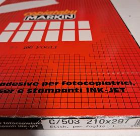 ETICHETTE AUTOADESIVE FOTOCOPIABILI O STAMPABILI