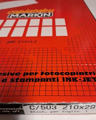 ETICHETTE AUTOADESIVE FOTOCOPIABILI O STAMPABILI