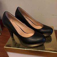 SCARPE DECOLLETE' ELEGANTI DA DONNA CON ZEPPA