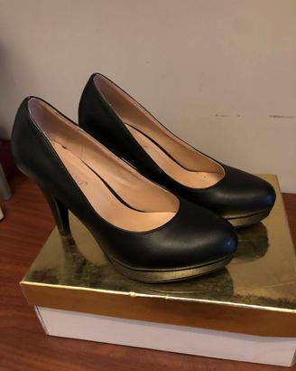 SCARPE DECOLLETE' ELEGANTI DA DONNA CON ZEPPA