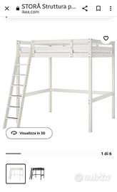 Letto a soppalco IKEA con materasso