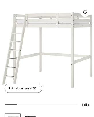 Letto a soppalco IKEA con materasso