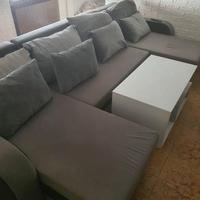 divano letto contenitore a U
