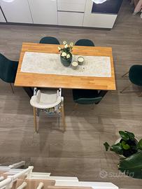 Tavolo artigianale in legno di faggio natural