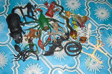 Mostri animali gomma anni 70-80 giocattoli