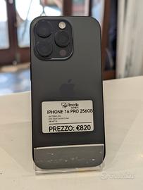 iPhone 16 pro 256GB nero usato garanzia 
