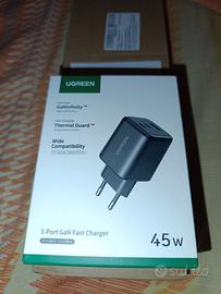 caricatore 45 w + cavo usb - c 