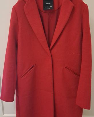 Cappotto donna rosso Bershka taglia S