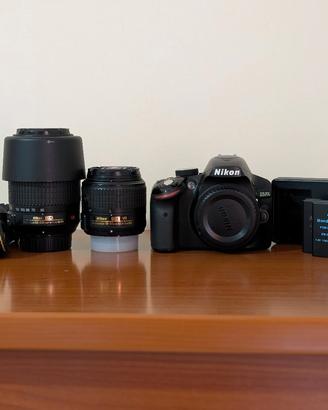 Nikon D3200 più due obiettivi