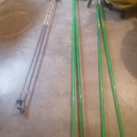 3 sci da fondo e 3 bastoncini carbonio sacca