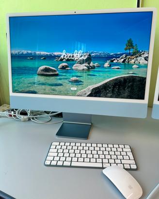 Imac 24 pollici M3/24gb/1Tb Garanzia 1 Anno Blu