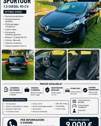 Renault Clio sportour 1.5 diesel 90 cv