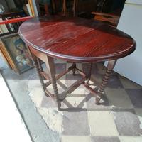 Tavolino in rovere stile inglese apribile 