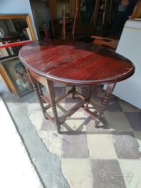 Tavolino in rovere stile inglese apribile 