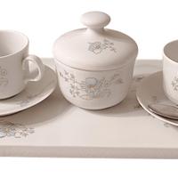 Set 2 tazzine porcellana + vassoio KAMLA