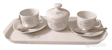 Set 2 tazzine porcellana + vassoio KAMLA