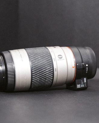 MINOLTA 75-300  F4.5 SONY A/E MOUNT ADATTATORE