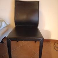 sedia in pelle di design