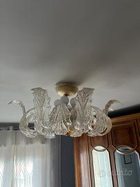 Plafoniera Murano con abat jour