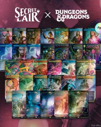 7 Drop FOIL+BONUS BUNDLE-Secret Lair Magic MTG D&D