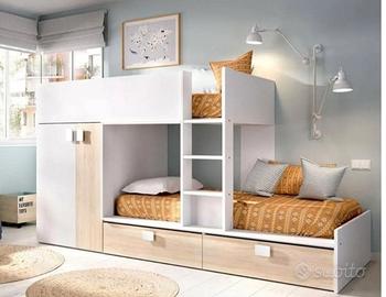 Cameretta completa con armadio e cassetti