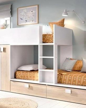 Cameretta completa con armadio e cassetti