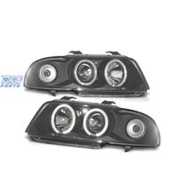 FARI PER AUDI A4 B5 94-99 ANGEL EYES FONDO NERO
