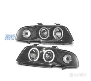FARI PER AUDI A4 B5 94-99 ANGEL EYES FONDO NERO