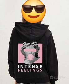felpa con stampa Intense Feelings tg M Shein 