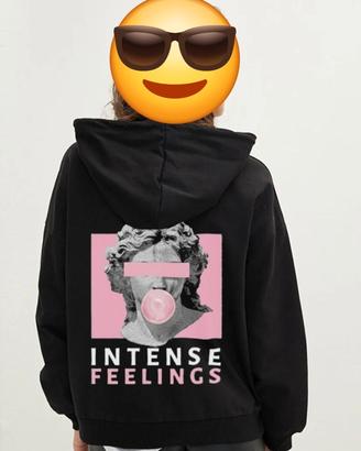 felpa con stampa Intense Feelings tg M Shein 